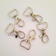 Keychain Hooks #2 - 38mm Lobster Clasp - Silver - 5 Hooks