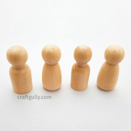 Wooden Blanks #1 - Human Silhouette - Pack of 4