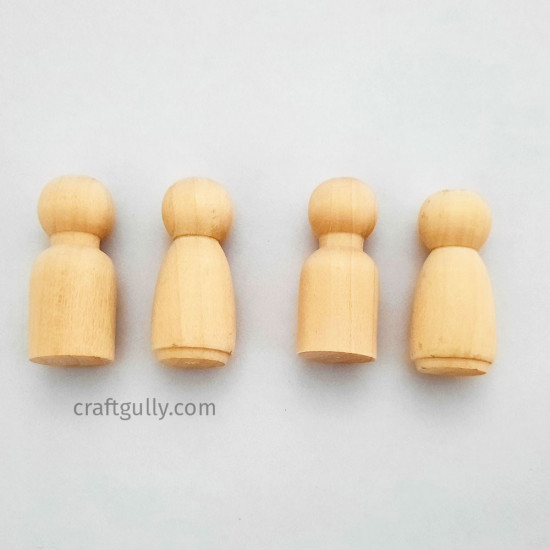 Wooden Blanks #1 - Human Silhouette - Pack of 4