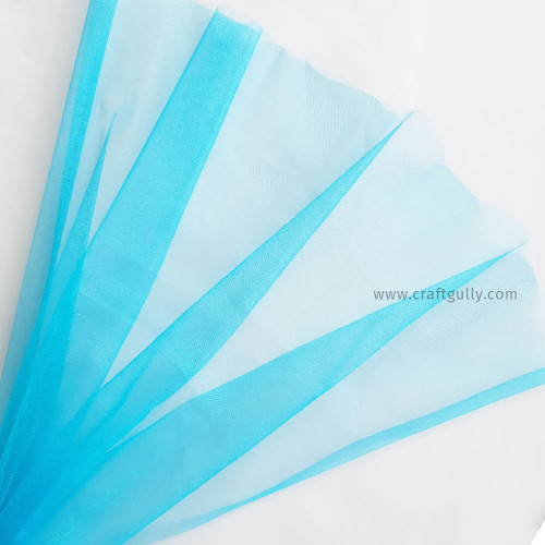 Net Fabric Fine - Sky Blue - 0.5 mtr x 0.75 mtr
