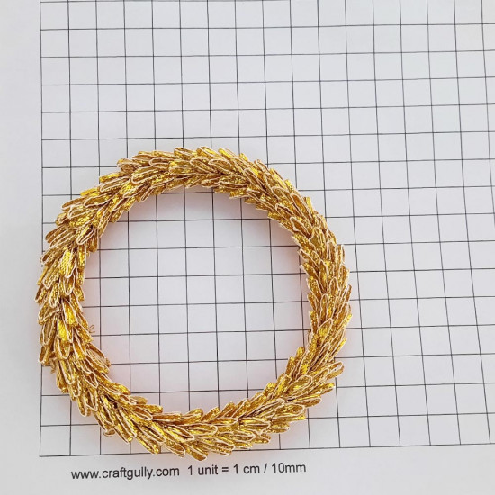 Designer Rings #18 - 107mm Golden Wreath - Pack of 1