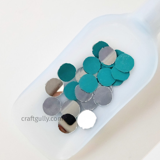 Cut Mirrors 12mm - Round - 50gms/ 180 Pcs Cut Mirrors 12mm - Round - 50gms/ 180 Pcs
