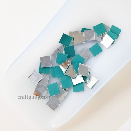 Cut Mirrors 7mm - Square - 10gms/ 68 Pcs Cut Mirrors 7mm - Square - 10gms/ 68 Pcs