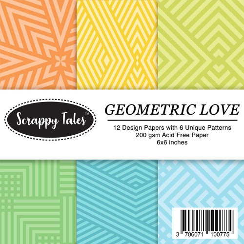 Pattern Papers 6x6 - Geometric Love - Pack of 12