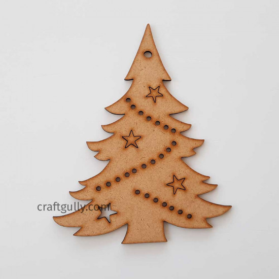 MDF Shapes #7 - 6inches  - Christmas Tree - Pack of 1