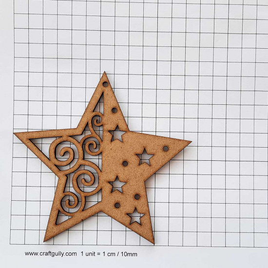 MDF Shapes #9 - 4.75inches - Star - Pack of 1