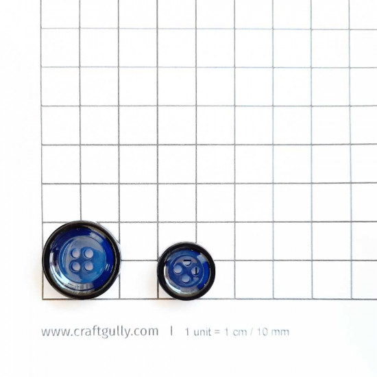 Buttons #3 - Dark Blue - Pack of 12