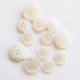 Buttons #6 - Ivory - Pack of 12