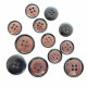 Buttons #9 - Burgundy - Pack of 12