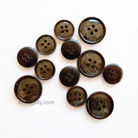 Buttons #11 - Stone Grey - Pack of 12