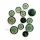 Buttons #12 - Dark Green - Pack of 12