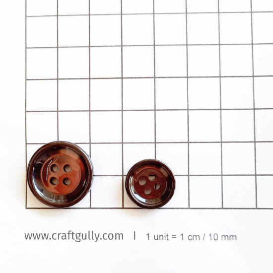 Buttons #15 - Deep Claret - Pack of 12