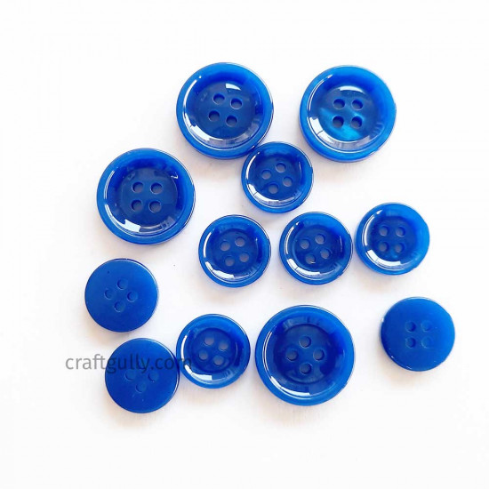 Buttons #18 - Sea Blue - Pack of 12