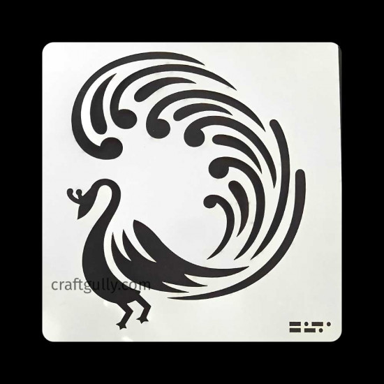 Stencils #146 - 6x6 inches - Peacock