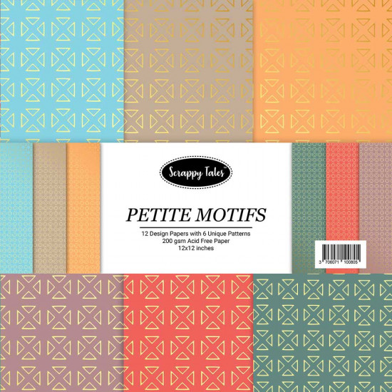 Pattern Papers 12x12 - Petite Motifs - Pack of 12