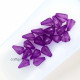 Acrylic Beads 13mm - Drop Faceted Trans. Purple - 40 Beads