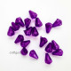 Acrylic Beads 13mm - Drop Faceted Trans. Purple - 40 Beads