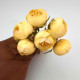 Fabric Flowers #16 - 28mm Yellow - 6 Flowers Fabric Flowers #16 - 28mm Yellow - 6 Flowers