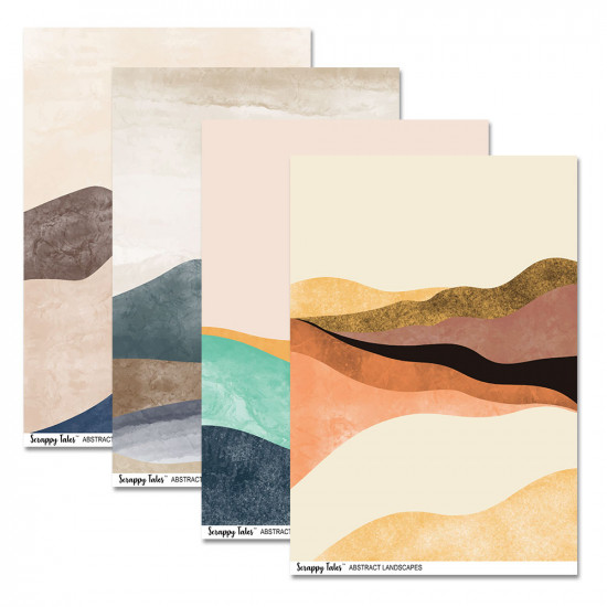 Decoupage Papers A4 - Abstract Landscapes 100gsm - 4 Sheets