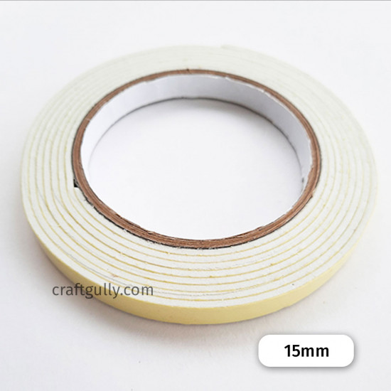 Foam Tape 0.6 inches - Double Sided - 1 Roll