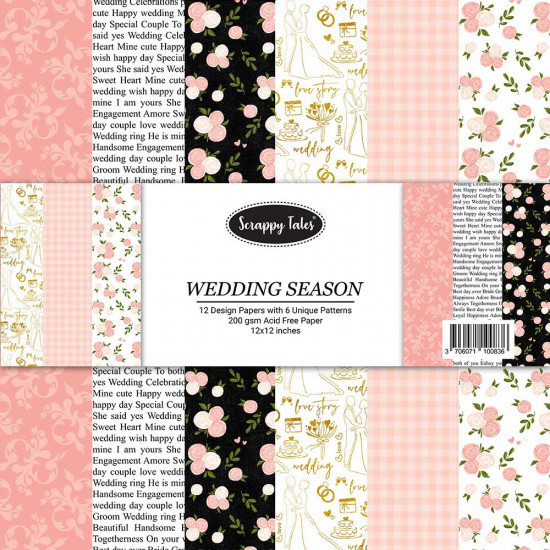 Pattern Papers 12x12 - Wedding Season - Pack of 12