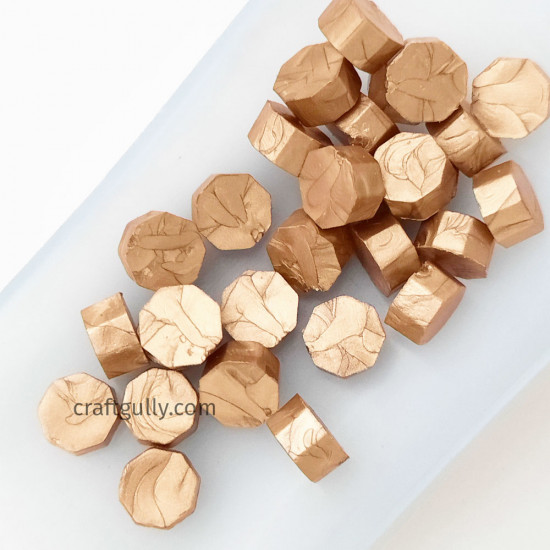 Wax Seal Beads 10mm - Metallic Bronze - 10gms