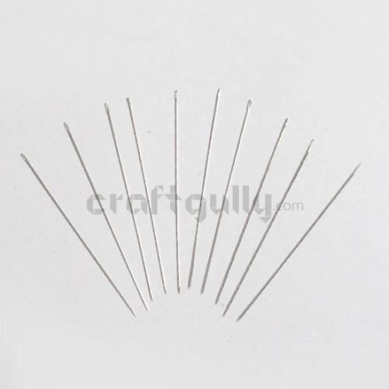 Needles - Beading No 12 - 79mm - Pack of 10