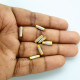 Metal Beads 10mm Design #20 - Tube Golden & Silver - 50 Beads