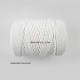 Cotton Macrame Cords 4mm Twisted - White - 20 meters