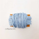 Cotton Macrame Cords 3mm Single Strand - Ice Blue - 20 meters