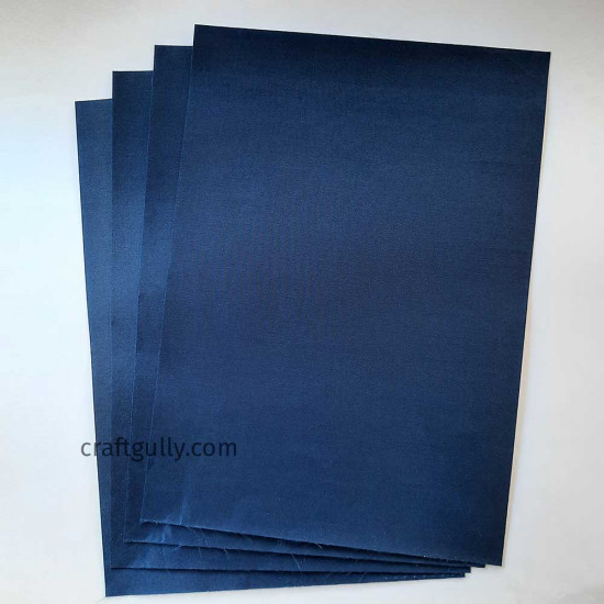 Satin Coated Paper A4 - Navy Blue - Pack of 4