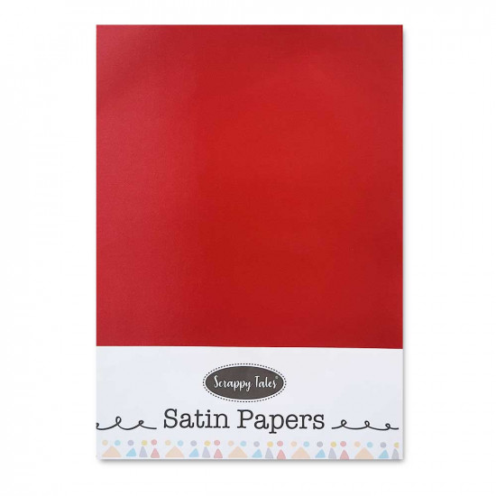 Satin Coated Paper A4 - Red - Pack of 4