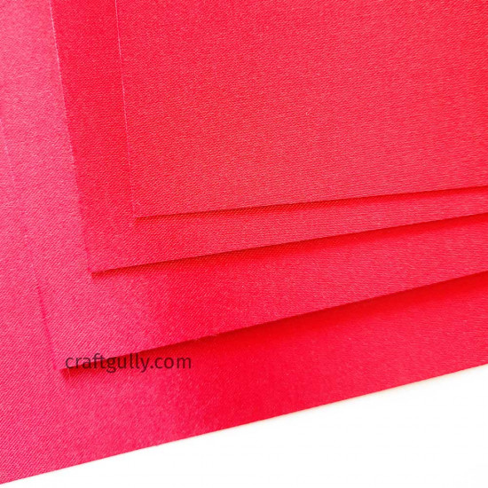 Satin Coated Paper A4 - Red - Pack of 4