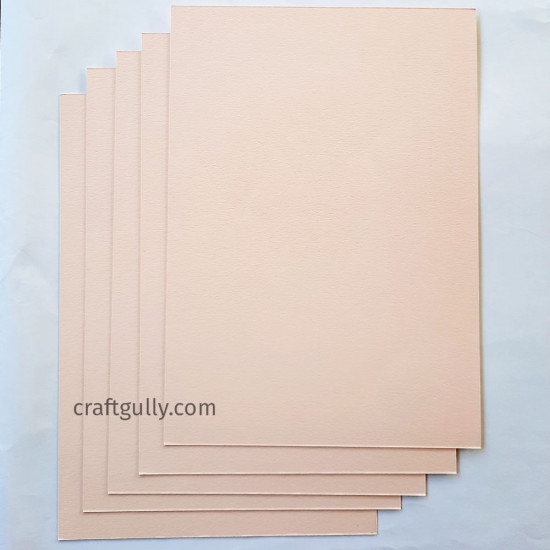 CardStock A4 - Pastel Blush Pink 400gsm - 5 Sheets