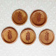 Wax Seals #1 - 32mm Leaves - Antique Golden - 5 Seals