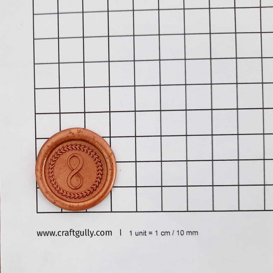 Wax Seals #5 - 32mm Infinity - Antique Golden - 5 Seals