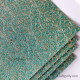 Foil Stamped Papers A4 Design #3 - Teal & Golden - 4 Sheets