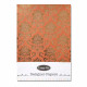 Foil Stamped Papers A4 Design #7 - Brick Red & Golden - 4 Sheets