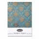 Foil Stamped Papers A4 Design #10 - Royal Blue & Golden - 4 Sheets