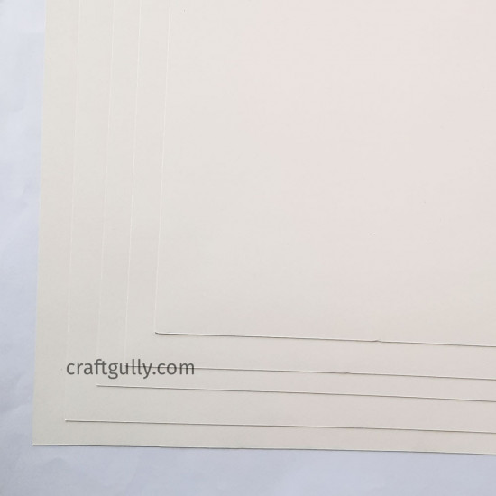 CardStock 12x12 - Ivory 250gsm - 5 Sheets