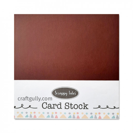 CardStock 12x12 - Dark Brown 250gsm - 5 Sheets