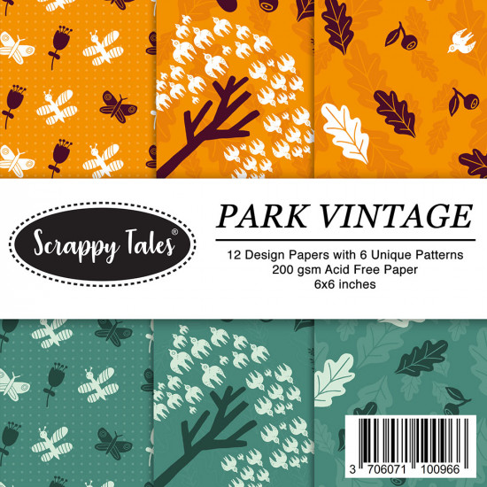 Pattern Papers 6x6 - Park Vintage - Pack of 12