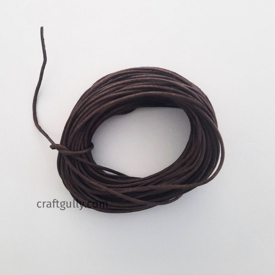 Waxed Cords 1.5mm - Dark Brown - 10 meters