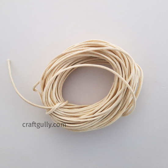 Waxed Cords 1.5mm - Ivory - 10 meters