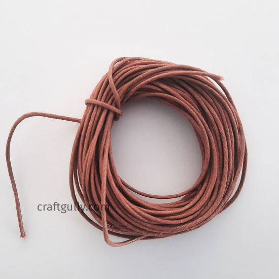 Waxed Cords 1.5mm - Chocolate Brown - 10 meters