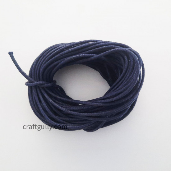 Waxed Cords 2mm - Midnight Blue - 10 meters