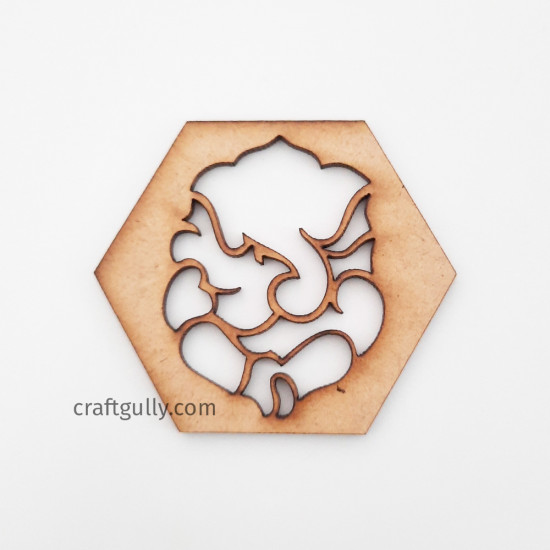 MDF Elements #36 - Hexagonal Ganapati - Pack of 1