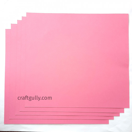 CardStock 11x12 - Rose Pink 200gsm - 5 Sheets