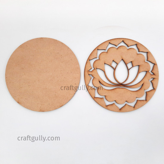 Designer Coaster Set #4 - Lotus - 1 Set