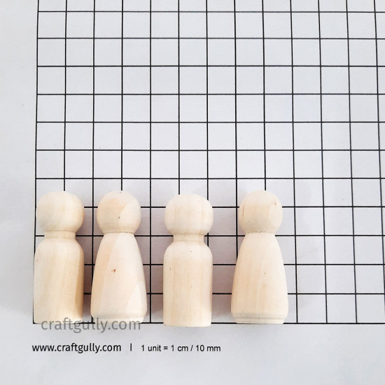 Wooden Blanks #2 - Human Silhouette - Pack of 4